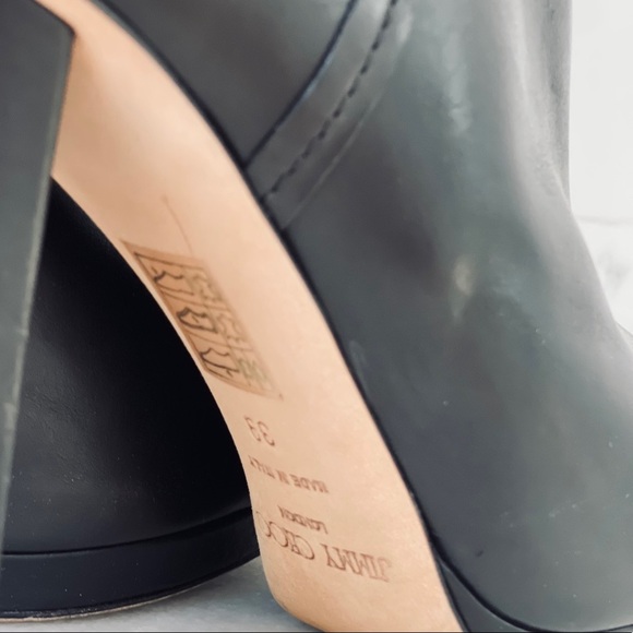 JIMMY CHOO black leather boots tall over the knee EU39 US8.5 - Picture 4 of 10